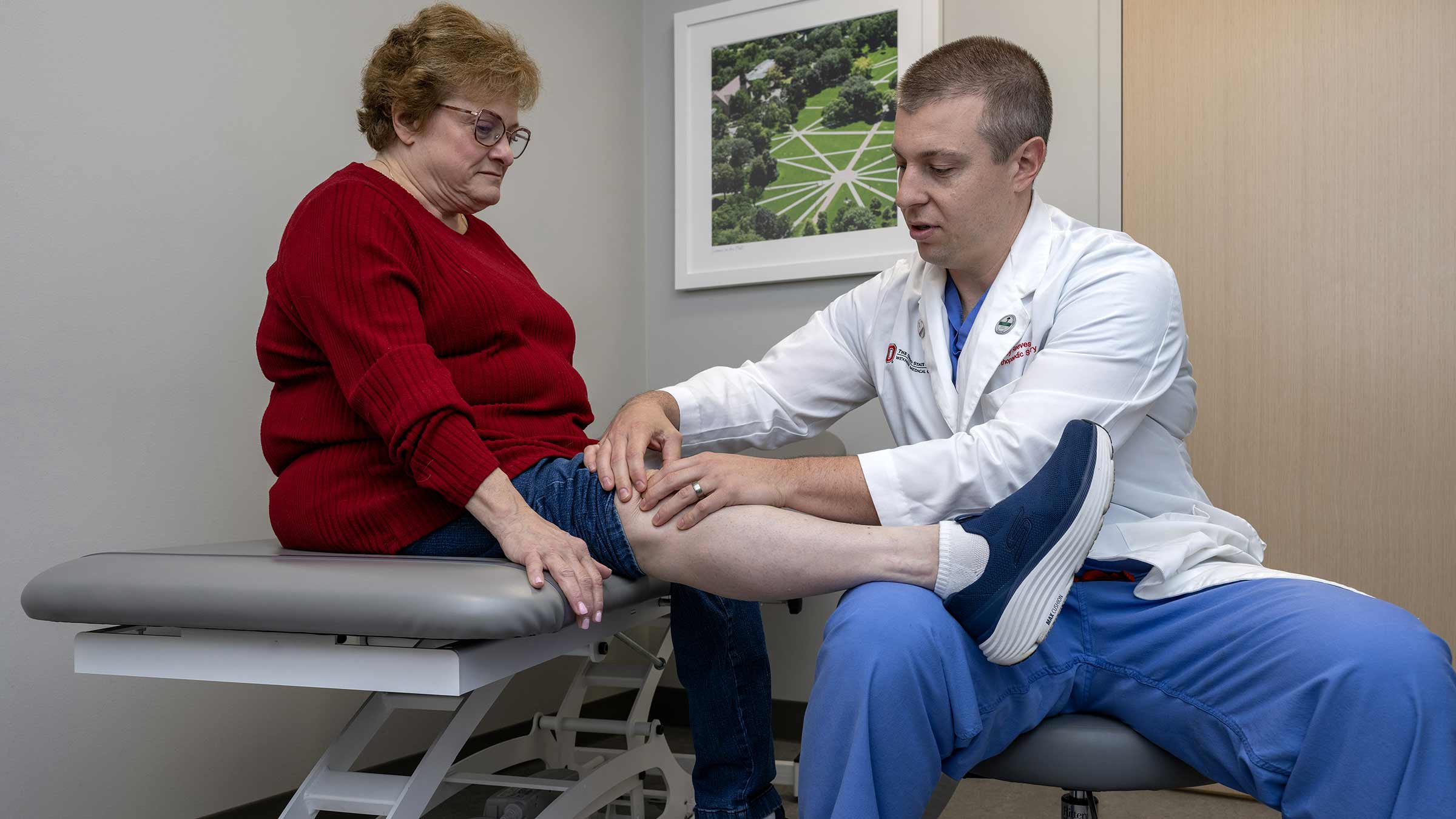 Dr. Reeves meeting with Dr. Petri-Pickstone for a follow up appointment