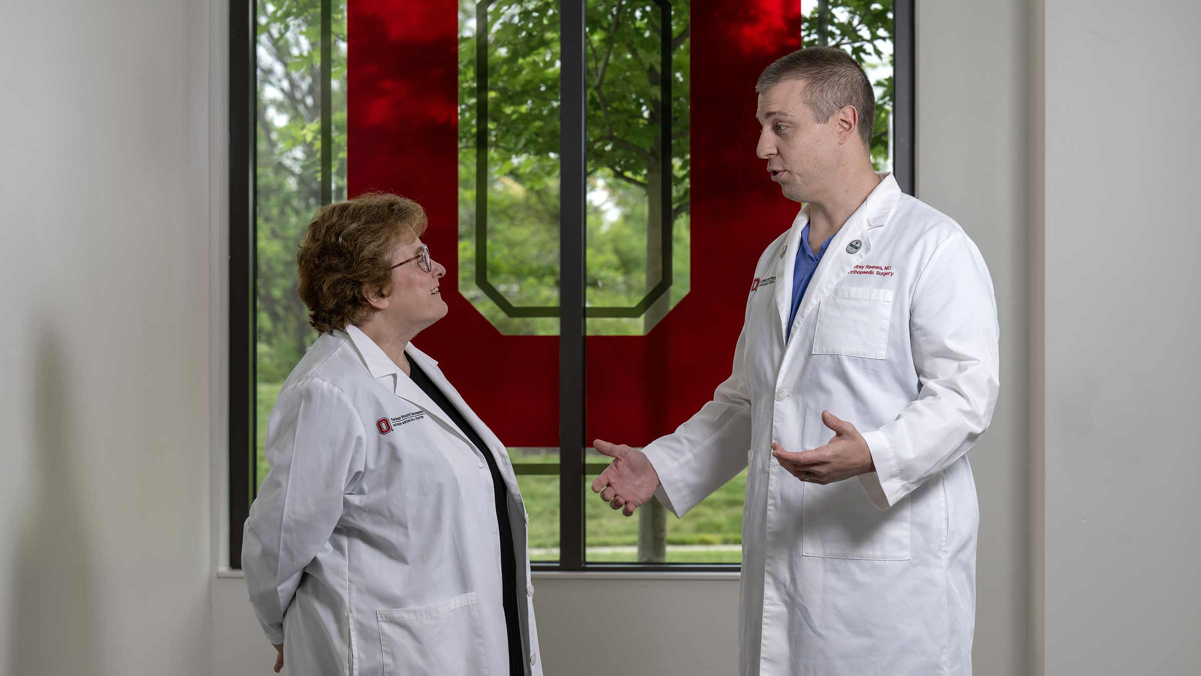 Dr. Reeves meets with fellow physician and patient, Dr. Petri-Pickstone