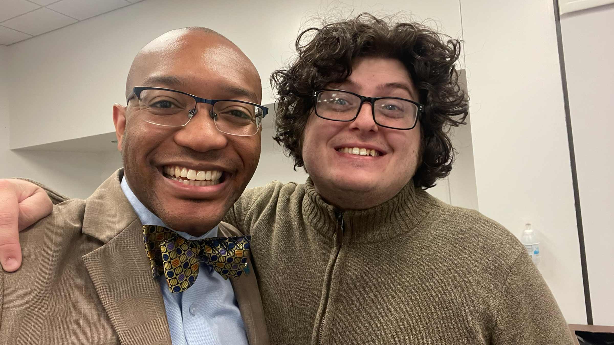 Dr. Bignall and Jacob Lesinski